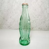 San Francisco California 6 oz empty hobbleskirt Coke bottle with Coca Cola Classic cap: Right Side View - Click to enlarge