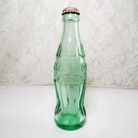 San Francisco California 6 oz empty hobbleskirt Coke bottle with Coca Cola Classic cap: Left Side View - Click to enlarge