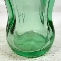 Tampa Florida vintage 6 oz. empty hobbleskirt no refill pat'd Christmas Coke bottle in aqua tinted glass: Numbers - Click to enlarge