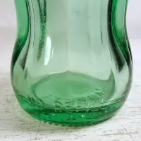 Tampa Florida vintage 6 oz. empty hobbleskirt no refill pat'd Christmas Coke bottle in aqua tinted glass: No Refill - Click to enlarge
