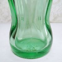 Peoria Illinois 6 oz empty hobbleskirt no refill collectible vintage Christmas Coke bottle. Aqua tinted glass: Numbers View - Click to enlarge