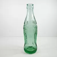 1984 Louisville Kentucky 6 oz vintage aqua tinted glass hobbleskirt Coke. Chattanooga Glass Co: Left - Click to enlarge