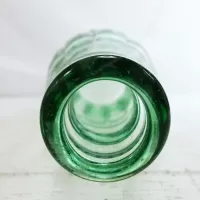 Vintage 1996 Louisville Kentucky 6-1/2 fl. oz. green glass hobbleskirt Coke bottle from Anchor Hocking: Top - Click to enlarge