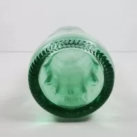 Louisville Kentucky vintage 6 oz empty hobbleskirt aqua tinted glass Christmas Coke no refill bottle: Bottom - Click to enlarge