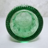 Minneapolis Minnesota 6 oz empty hobbleskirt no refill collectible vintage Christmas Coke bottle. Aqua tinted glass: Bottom - Click to enlarge