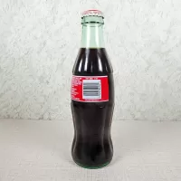 Dale Earnhardt Jr and Sr Nascar unopened 8 oz Coca Cola Classic bottle. Simulated signature. Checkered flag: Please Recycle - Click to enlarge
