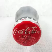 Dale Earnhardt Jr and Sr Nascar unopened 8 oz Coca Cola Classic bottle. Simulated signature. Checkered flag: Top - Click to enlarge
