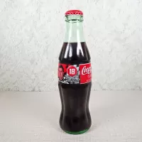 Bobby Labonte Nascar No. 18 Coca Cola Racing Family 1999 full 8 oz Coke Classic Bottle: Front - Click to enlarge