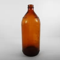 Sinclair Mfg Co. for Sunrae Toledo O. vintage brown amber screw top quart bottle: Right - Click to enlarge