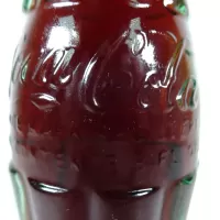Phoenix Arizona vintage 8 oz full hobbleskirt no refill Coke bottle. Red Coca Cola Classic cap: Contents - Click to enlarge