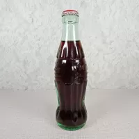 Jacksonville Florida vintage 8 oz full hobbleskirt no refill Coke bottle with Coca Cola Classic cap: Right - Click to enlarge
