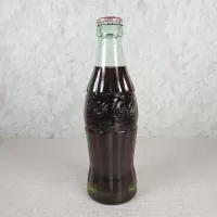 Atlanta Georgia vintage 6 oz full hobbleskirt Coke bottle with red Coca Cola Classic cap: Back - Click to enlarge