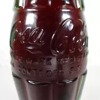 Springfield Illinois vintage 8 oz full hobbleskirt no refill Coke bottle with Coca Cola Classic cap: Contents - Click to enlarge