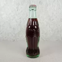Louisville Kentucky vintage 8 oz full hobbleskirt no refill Coke bottle with Coca Cola Classic cap: Back - Click to enlarge