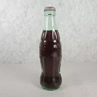 Boston Massachusetts vintage 8 oz full hobbleskirt no refill Coke bottle with Coca Cola Classic cap: Right - Click to enlarge