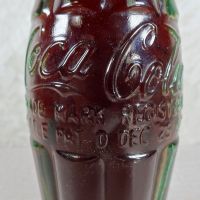 Kearney Nebraska vintage 6 oz full hobbleskirt Coke bottle with red Coca Cola Classic cap: Patd - Click to enlarge
