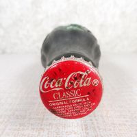 Las Vegas Nevada vintage 6 oz full hobbleskirt Coke bottle with red Coca Cola Classic cap: Top - Click to enlarge