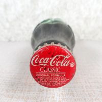 Deming New Mexico vintage 6 oz full hobbleskirt Coke bottle with red Coca Cola Classic cap: Top - Click to enlarge