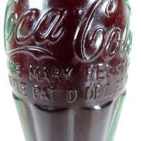 Deming New Mexico vintage 6 oz full hobbleskirt Coke bottle with red Coca Cola Classic cap: patD - Click to enlarge