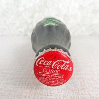 Charlotte North Carolina vintage 6 oz full hobbleskirt Coke bottle with red Coca Cola Classic cap: Top - Click to enlarge