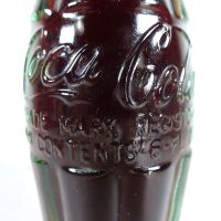 Durham North Carolina vintage 6 oz full hobbleskirt Coke bottle with red Coca Cola Classic cap: Contents - Click to enlarge