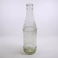 Vintage 1947 Embossed Property of Coca Cola Bot. Co Tiffin O. thick clear glass bottle. Four stars on neck: Front