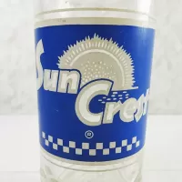 1961 Sun Crest Beverages 10 oz vintage ACL Soda Bottle. Blue white graphics. Raised ovals. #4: Logo - Click to enlarge