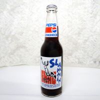 Shaq Slammin' full 12 oz. Longneck Pepsi bottle from his 1992-1993 rookie season with the Orlando Magic: Front View - Click to enlarge