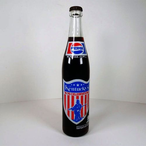 Pepsi 1975 Kentucky Celebrations 16 oz. Full Soda Bottle: Front