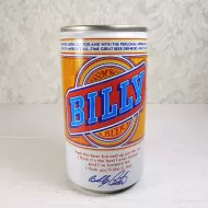 Vintage 1970s Billy Beer aluminum 12 fl. oz. beer can with statab end: Front