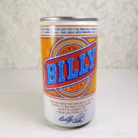 Vintage 1970s Billy Beer aluminum 12 fl. oz. beer can with statab end: Front - Click to enlarge