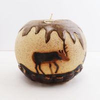 Deer in the Forest Round Ceramic Tealight Candle Holder - Click to enlarge