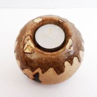 Deer in the Forest Round Ceramic Tealight Candle Holder - Click to enlarge