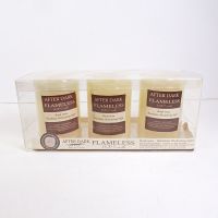 LED Real Wax Flameless Flickering Pillar Candles 3 Pack - Click to enlarge