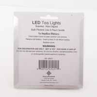 LED Flickering Tea Light Candles Rustic Gold 2 Pack - Click to enlarge