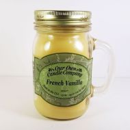French Vanilla Scented Candle in Large Glass Mug