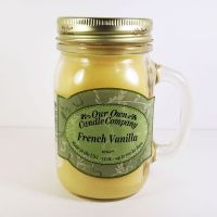 French Vanilla Scented Candle in Large Glass Mug - Click to enlarge