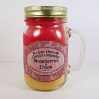 Strawberries and Cream Scented Candle Large Mug