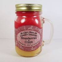 Strawberries and Cream Scented Candle Large Mug - Click to enlarge