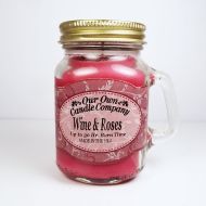 Wine and Roses Scented Candle in Small Glass Mug