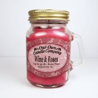 Wine and Roses Scented Candle in Small Glass Mug - Click to enlarge