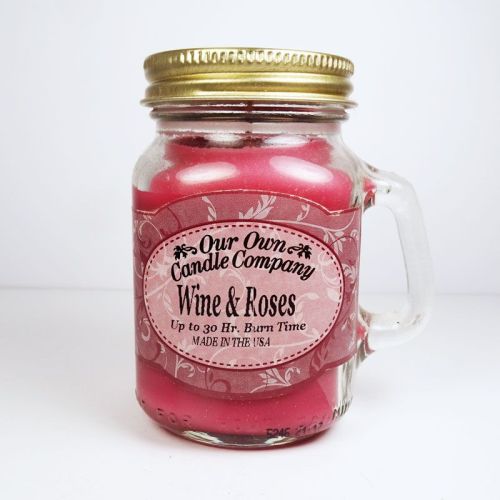 Wine and Roses Scented Candle in Small Glass Mug