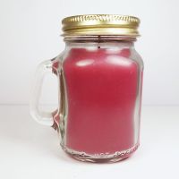 Wine and Roses Scented Candle in Small Glass Mug - Click to enlarge