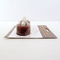 LED Flickering Tea Light Candles Rustic Brown 2  - Click to enlarge