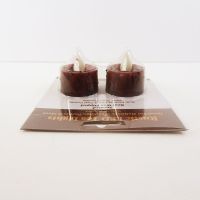 LED Flickering Tea Light Candles Rustic Brown 2  - Click to enlarge