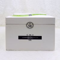CAO OSA SOL empty cigar box. Colorful graphics designed as a map set under the wavy white of the wood box: Right Side View - Click to enlarge