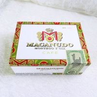 Macanudo Montego Y Cia Empty Wood Cigar Box with Paper Covering: Top View - Click to enlarge
