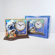 Dolphins Quartz Table Clock Seashells and Ocean Scene