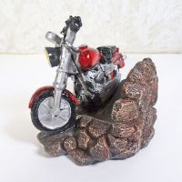 Motorcycle Figurine and Bamboo Coasters Set - Click to enlarge
