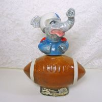 Vintage Jim Beam Decanter 1972 Republican Elephant on Football Front - Click to enlarge